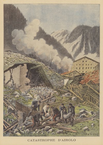 Deslizamiento de tierra catastrófico en Airolo, Suiza de French School